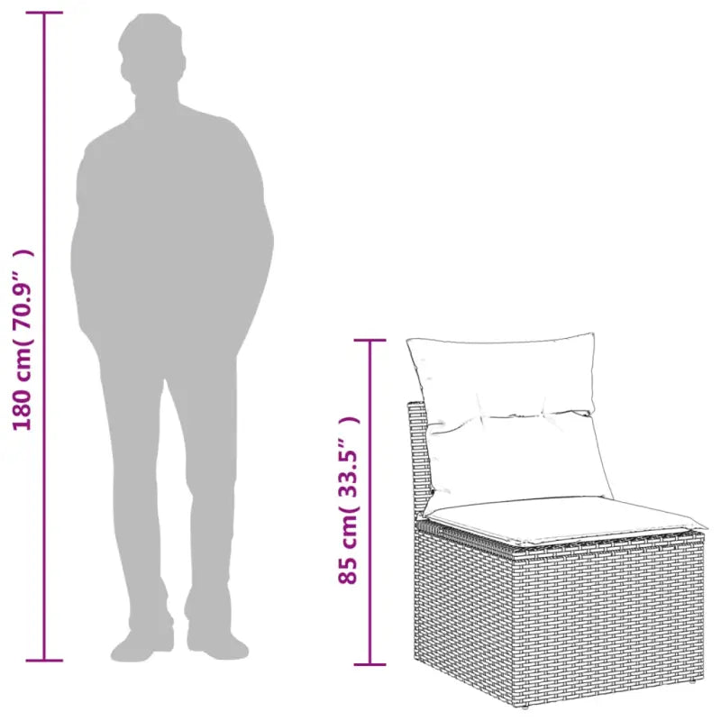 Loungeset in gemengd beige materiaal voor ontspannen buitentijd - Tuinsets