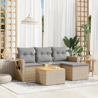 Loungeset in gemengd beige met waterdichte tas voor buitenplezier - Tuinsets
