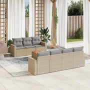 Loungeset in gemengd beige met waterdichte tas voor buitenplezier - Tuinsets