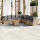 Loungeset in gemengd beige met waterdichte tas voor tuin of terras - Tuinsets
