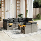 Loungeset in grijs materiaal met gepoedercoat staal en comfortabele afmetingen - Grijs - Tuinsets