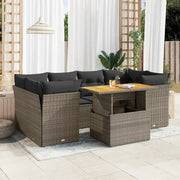 Loungeset in grijs materiaal met gepoedercoat staal en waterdichte tas - Tuinsets