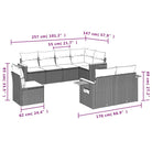 Loungeset in zwart materiaal met gepoedercoat staal en comfortabele afmetingen - Tuinsets
