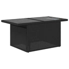 Loungeset in zwart materiaal met gepoedercoat staal en perfecte afmetingen - Tuinsets
