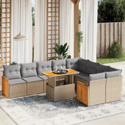 Loungeset met beige materiaal en gepoedercoat staal voor buitenplezier - Tuinsets