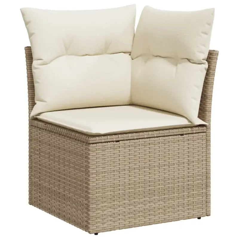 Loungeset met beige materiaal en gepoedercoat staal voor buitenplezier - Tuinsets