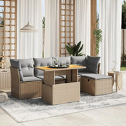 Loungeset met beige materiaal en gepoedercoat staal afmetingen - Tuinsets