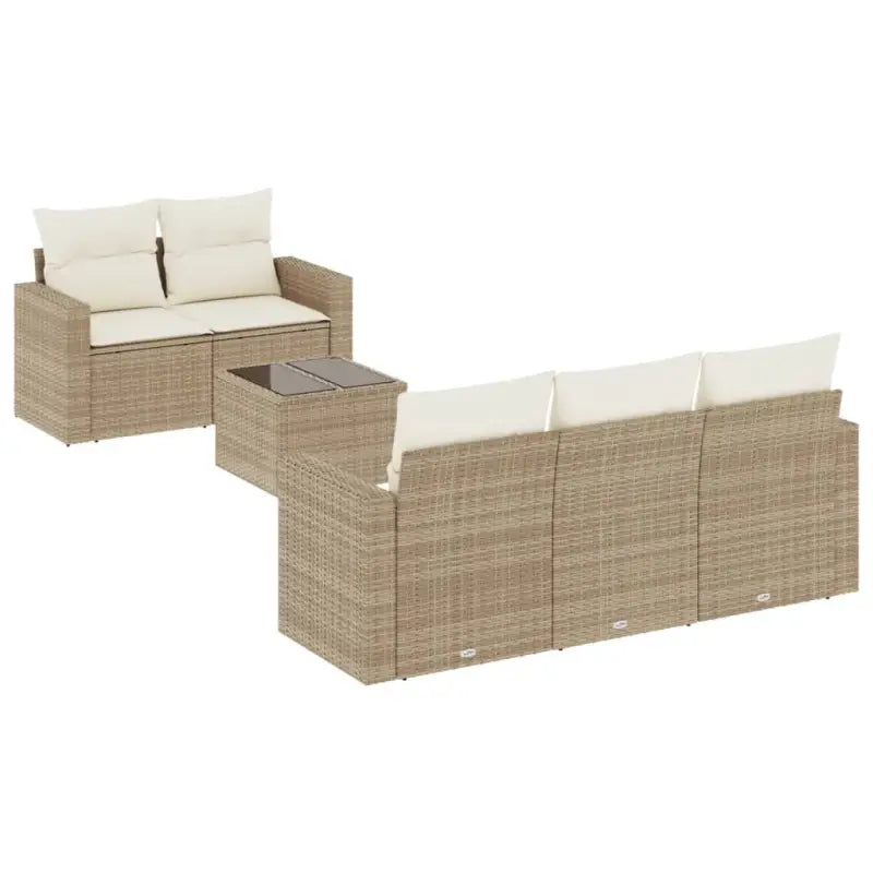 Loungeset met beige materiaal en gepoedercoat staal afmetingen - Tuinsets