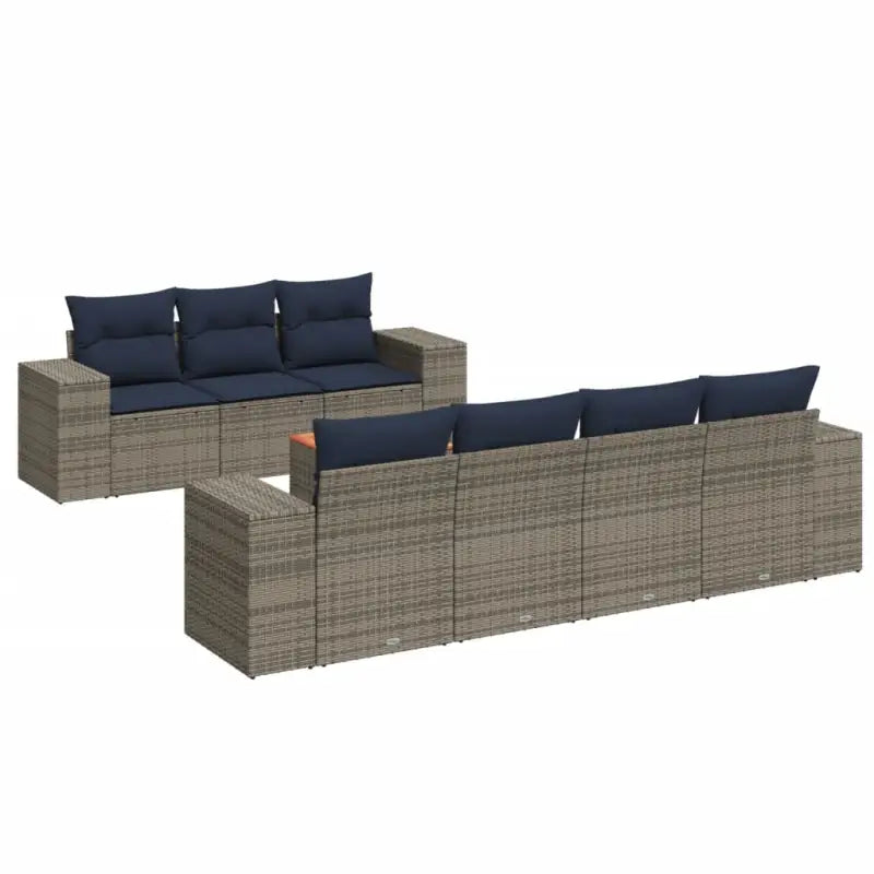 Loungeset met grijs materiaal en gepoedercoat staal voor je tuin - Tuinsets