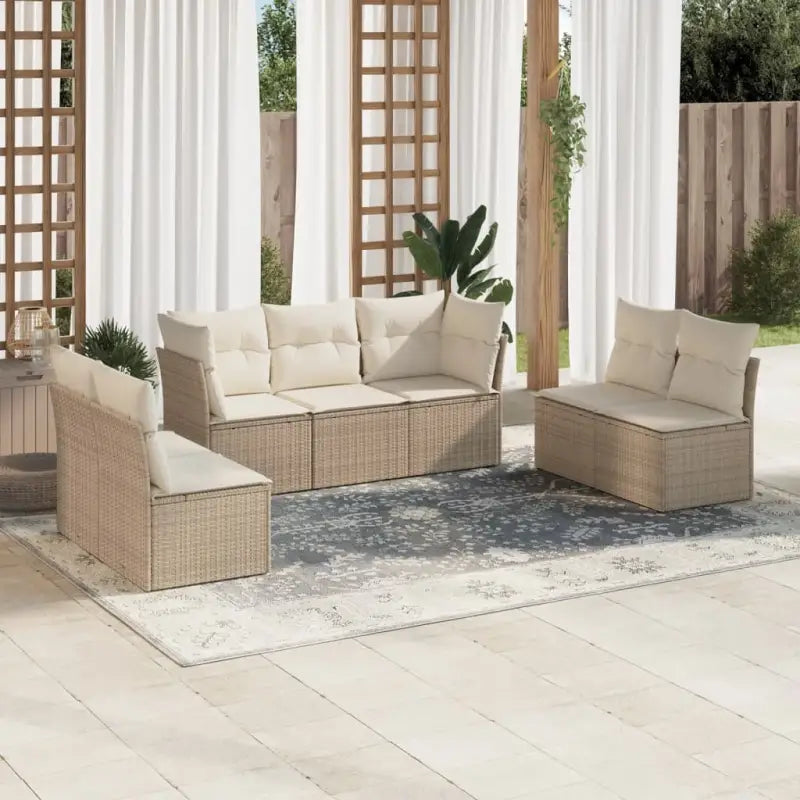 Loungeset met poly rattan en comfortabele zitervaring op maat gemaakte afmetingen - Tuinsets