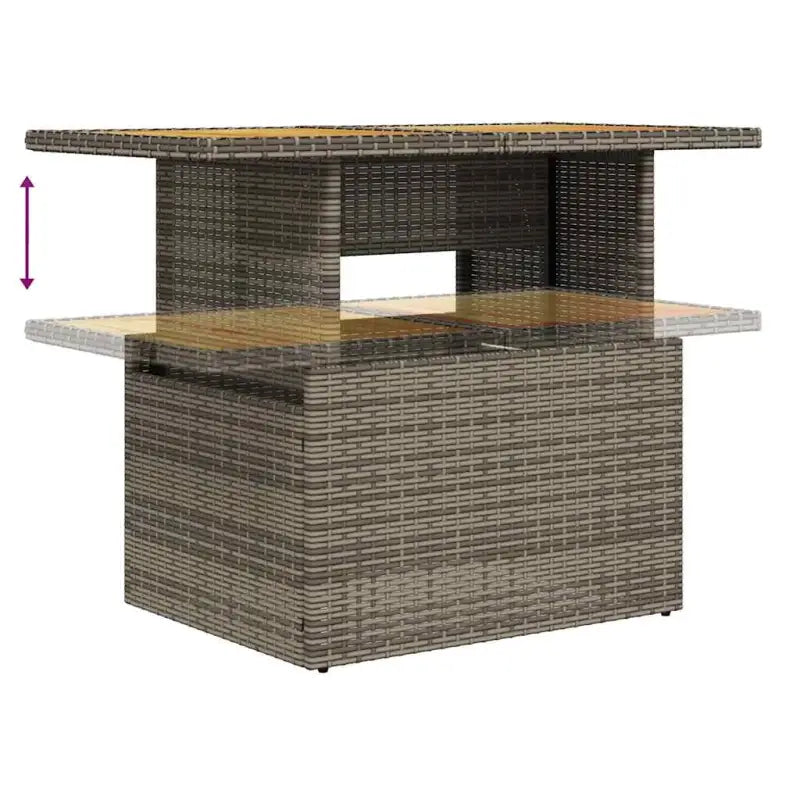 Loungeset met waterdichte tas in grijs materiaal en gepoedercoat staal - Grijs - Tuinsets