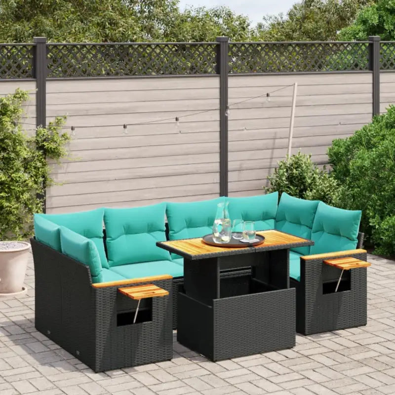 Loungeset met waterdichte zak en grijs materiaal van gepoedercoat staal - Zwart / zonder opbergruimte - Tuinsets