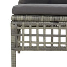 Loungeset van gepoedercoat staal met grijs materiaal voor je tuin - Tuinsets
