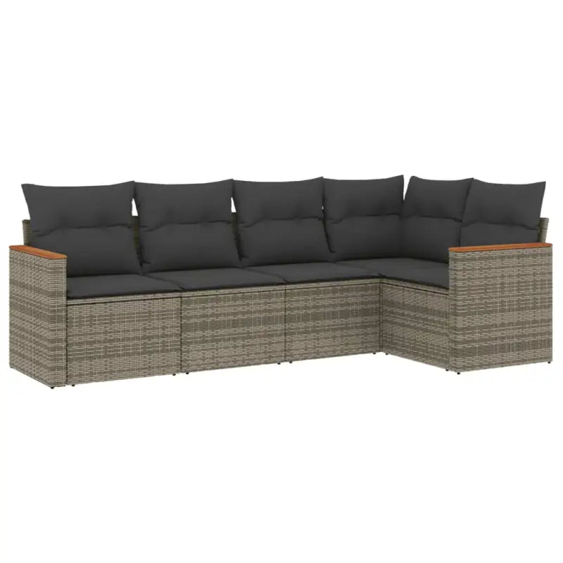 Loungeset van grijs materiaal met gepoedercoat staal en mooie afmetingen - Tuinsets