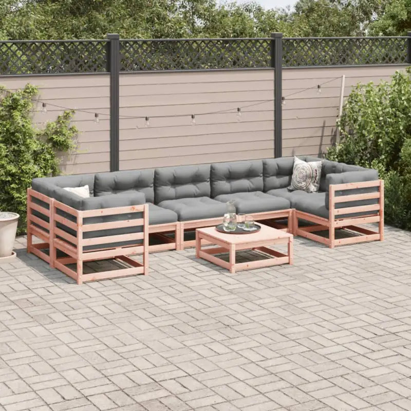 Loungeset van massief Douglas vurenhout voor je tuin of terras - Tuinsets
