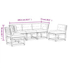 Loungeset van massief grenenhout voor een comfortabele zitervaring - Tuinsets
