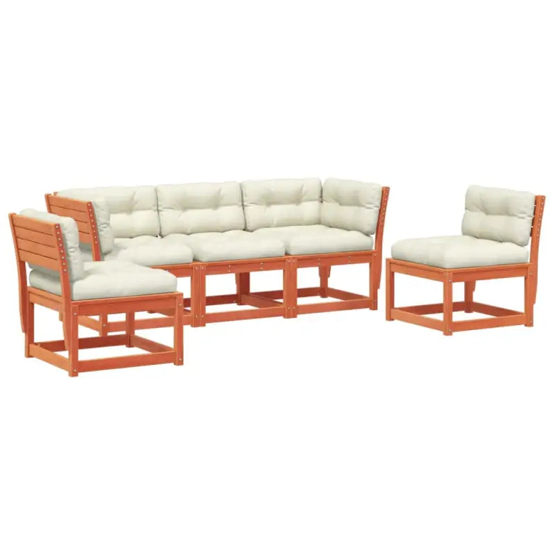 Loungeset van massief grenenhout voor een comfortabele zitervaring - Tuinsets