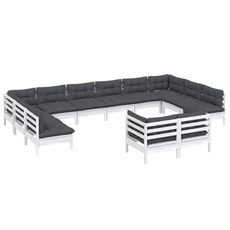 Loungeset van massief grenenhout voor ontspannen tuinplezier - Tuinsets