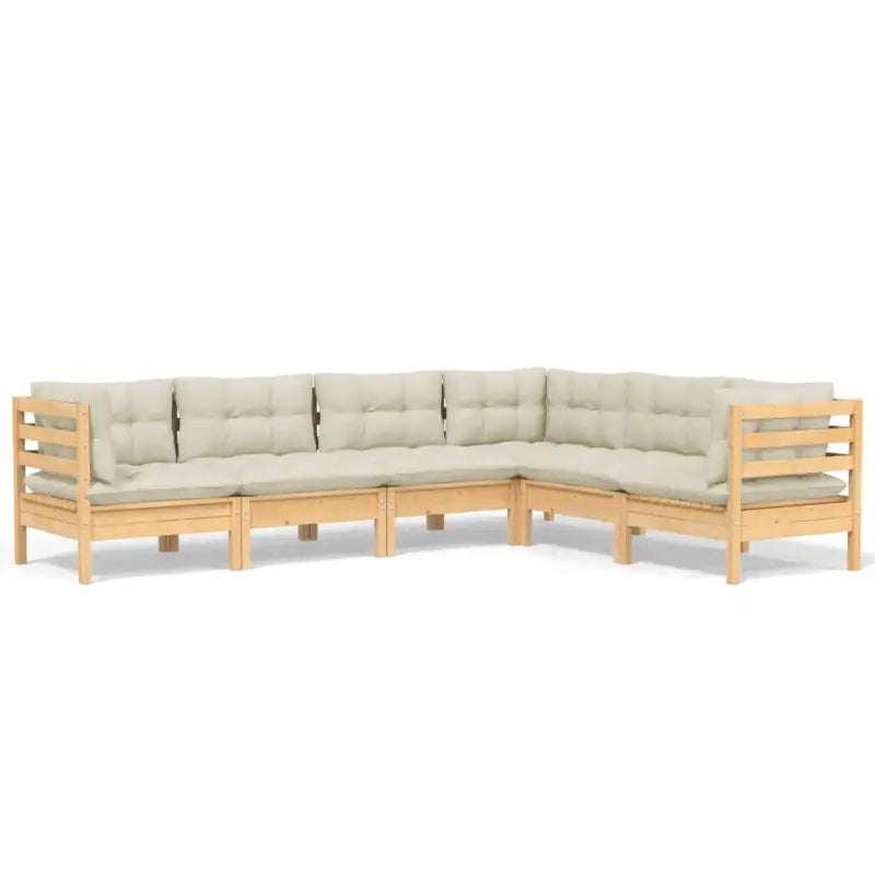 Loungeset van massief grenenhout voor tuin en ontspanning - Tuinsets