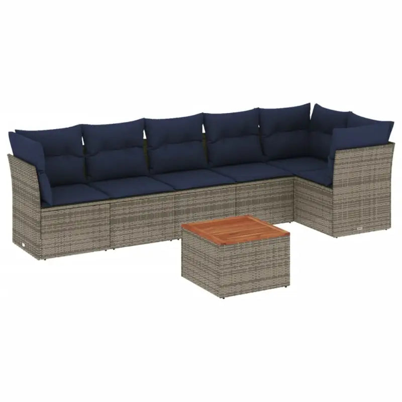 Loungeset van poly rattan en gepoedercoat staal voor tuin of terras - Tuinsets