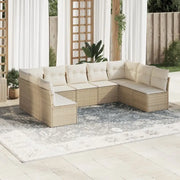 Loungeset van poly rattan met comfortabele zitervaring en gepoedercoat staal - Tuinsets