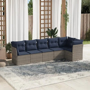 Loungeset van poly rattan met comfortabele zitervaring en gepoedercoat staal - Tuinsets