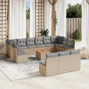 Loungeset van poly rattan met gepoedercoat staal voor jouw tuin of terras - Tuinsets
