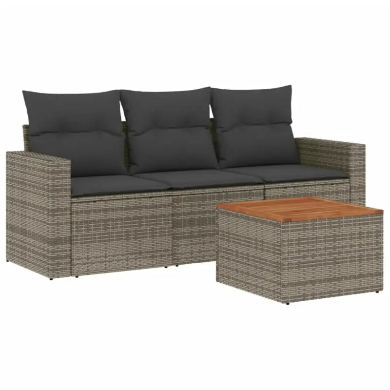 Loungeset van poly rattan met gepoedercoat staal voor tuin en terras - Tuinsets