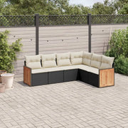 Loungeset van zwart materiaal met gepoedercoat staal en goede afmetingen - Tuinsets
