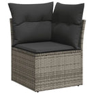 Loungeset voor buiten van grijs materiaal met gepoedercoat staal - Tuinsets