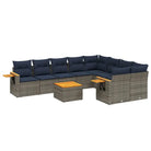 Loungeset voor tuin met grijs materiaal en gepoedercoat staal - Tuinsets