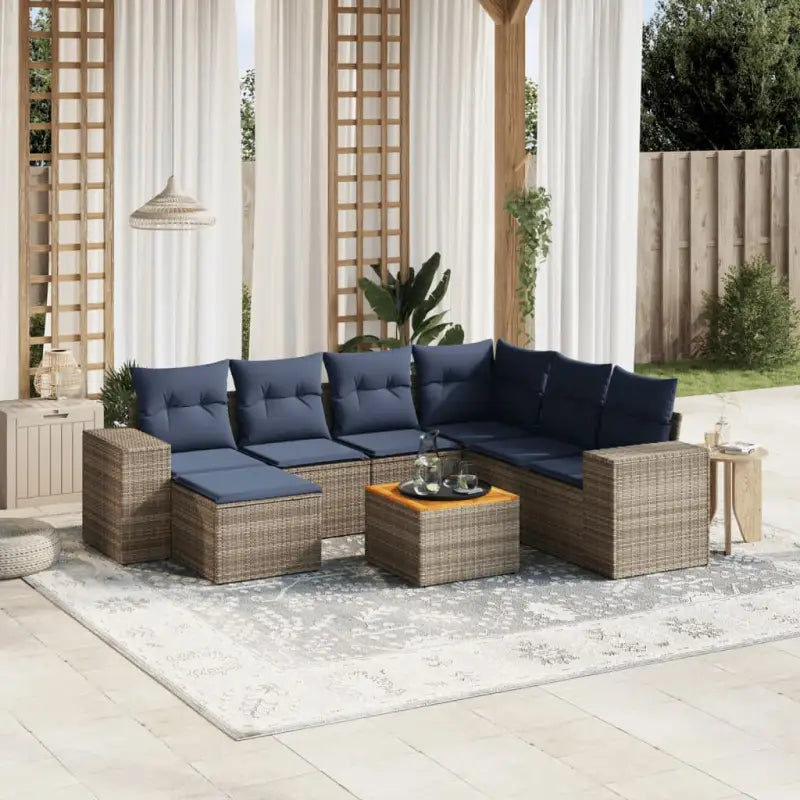 Loungeset voor tuin met waterdichte tas en grijs gepoedercoat staal - Tuinsets