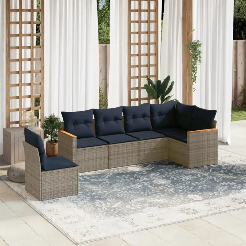Loungeset voor tuin met waterdichte tas en grijs gepoedercoat staal - Tuinsets