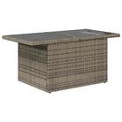 Loungeset voor tuin met waterdichte tas in grijs materiaal en gepoedercoat staal - Grijs / met opbergruimte - Tuinsets