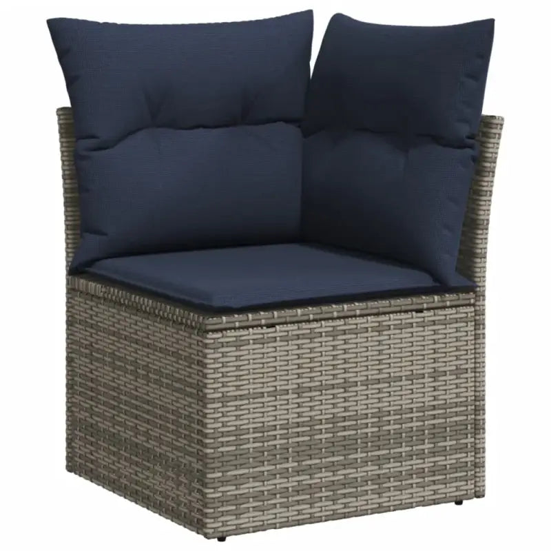 Loungeset voor tuin of terras in grijs materiaal met gepoedercoat staal - Tuinsets