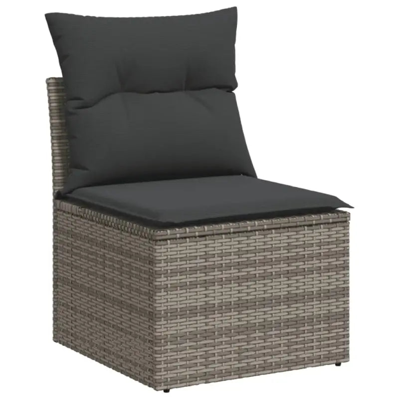 Loungeset voor tuin of terras in grijs materiaal met gepoedercoat staal - Tuinsets