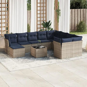 Loungeset voor tuin of terras met grijs materiaal en gepoedercoat staal - Tuinsets