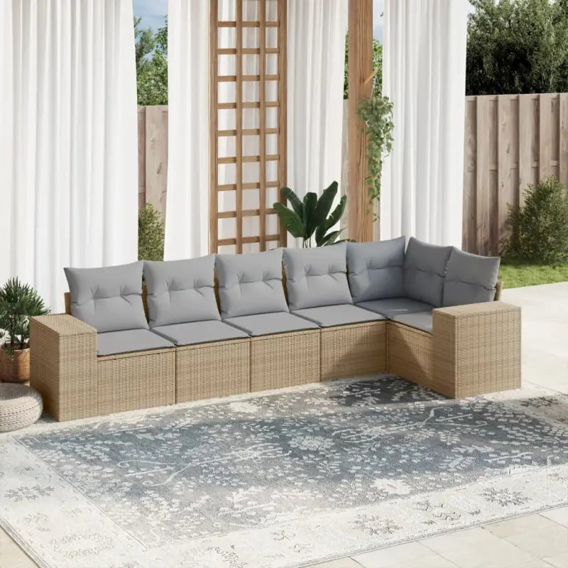 Loungeset voor tuin of terras met waterdichte tas en beige materiaal - Tuinsets