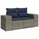 Loungeset voor tuin of terras met waterdichte tas en grijs materiaal - Grijs / met opbergruimte - Tuinsets
