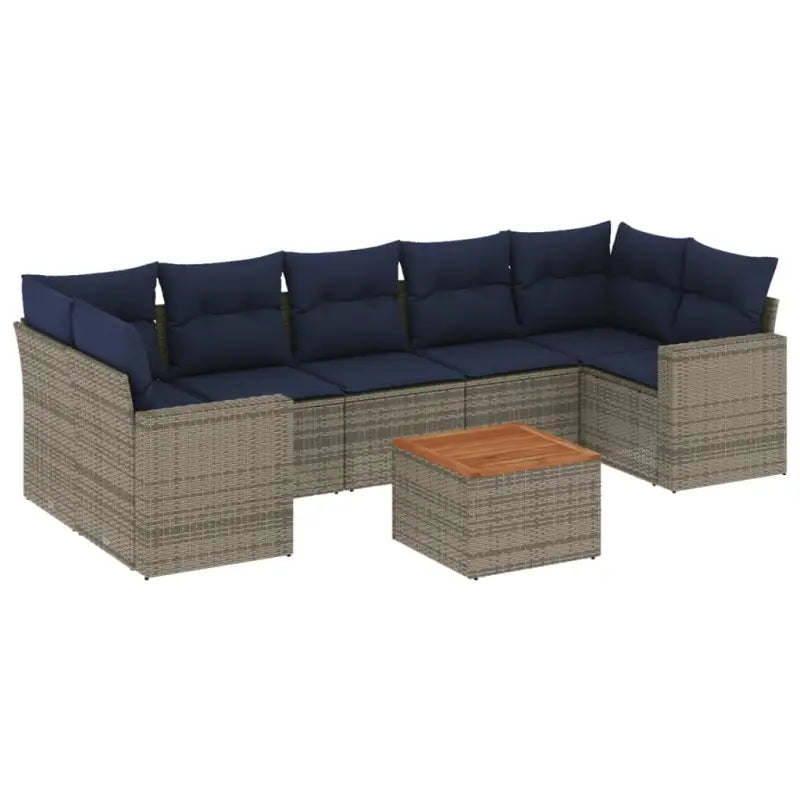 Loungeset voor tuin of terras met waterdichte tas en grijs materiaal - Grijs - Tuinsets