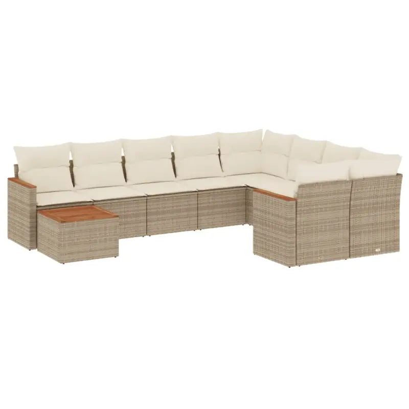 Loungetuig met beige materiaal en gepoedercoat staal voor buiten - Tuinsets