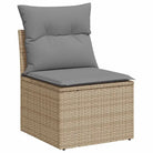 Loungetuig waterdichte zak beige materiaal en gepoedercoat staal - Tuinsets