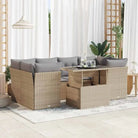 Loungetuig waterdichte zak beige materiaal en gepoedercoat staal - Tuinsets