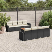 Loungetuigset met poly rattan en gepoedercoat staal voor buitenplezier - Tuinsets