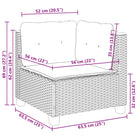 Loungetuins Set met Grijs Materiaal en Natuurlijke Olieafwerking - Tuinsets