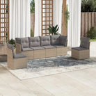Loungetuinset in beige materiaal met gepoedercoat staal en waterdichte tas - Beige en grijs / Zonder tafel - Tuinsets