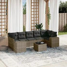 Loungetuinset in beige materiaal met gepoedercoat staal en afmetingen - grijs en donkergrijs - Tuinsets