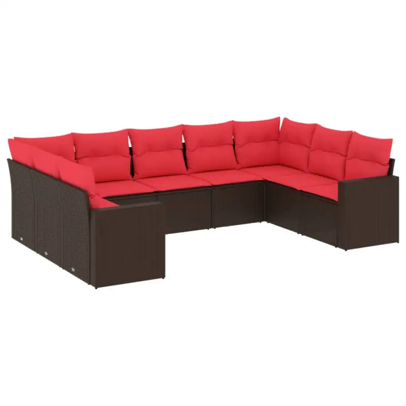 Loungetuinset in bruin materiaal van gepoedercoat staal met afmetingen - Tuinsets