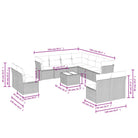 Loungetuinset in grijs materiaal met gepoedercoat staal en waterdichte tas - Tuinsets