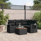 Loungetuinset in grijs materiaal met waterdichte tas en gepoedercoat staal - Zwart - Tuinsets